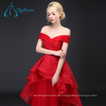 Tulle Lace Pleat Cascading Rüsche Sexy Red Brautkleid